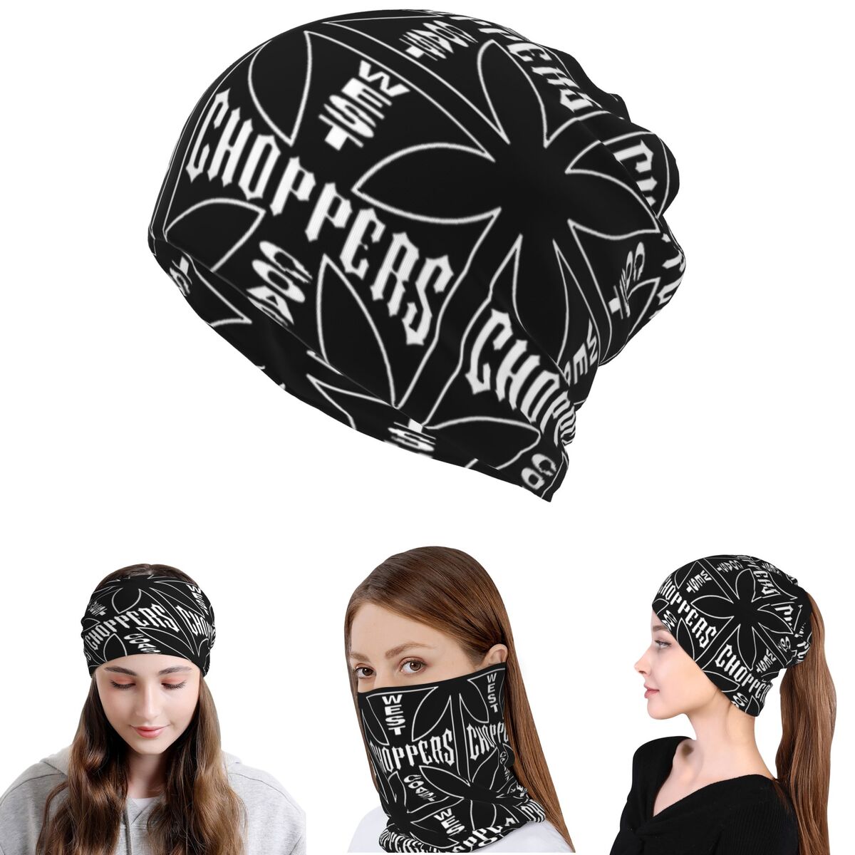 Knit Beanie Hat Warm - Personalized West Coast Iron Cross Choppers