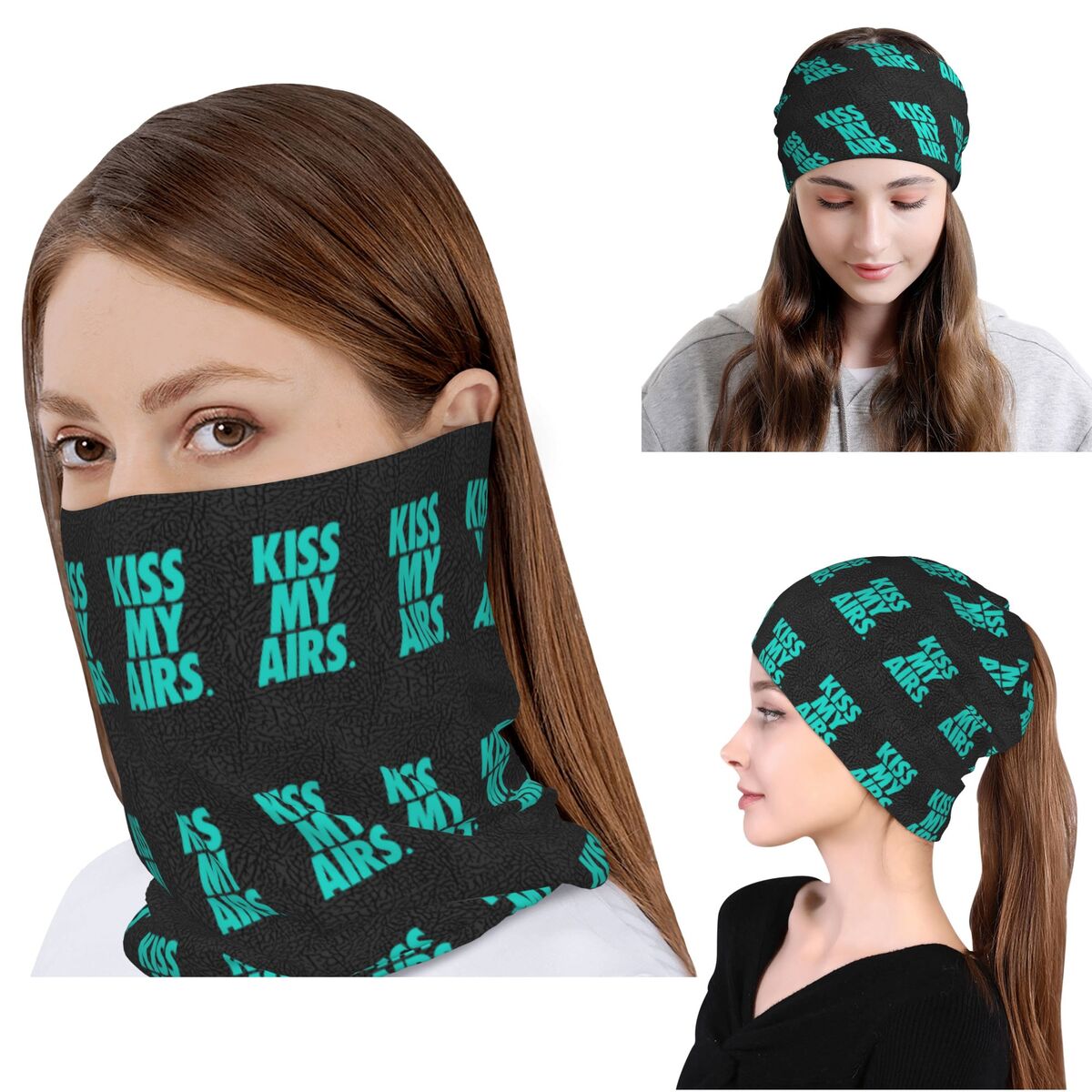 Kiss My Airs X Atmos Bandana N - Knit Beanie Hat Warm recension och pris