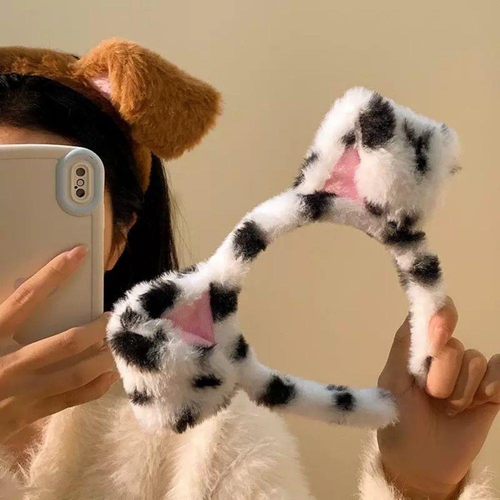 Spotted Dogs Folded Ear Hairba - Winter Headband Fleece recension och pris