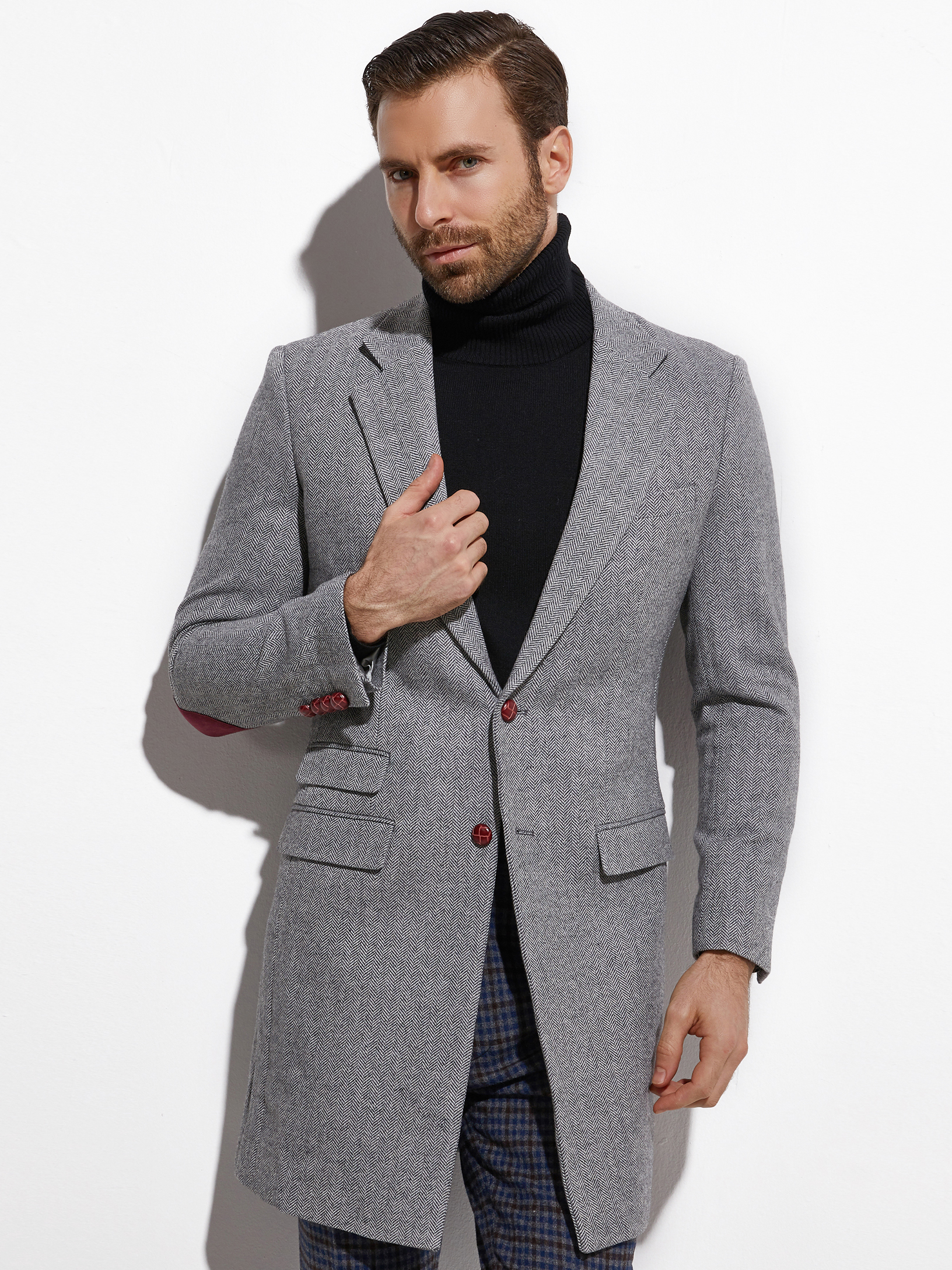 2026 Medium Length Spring Autu - Wool Coat Peacoat recension och pris