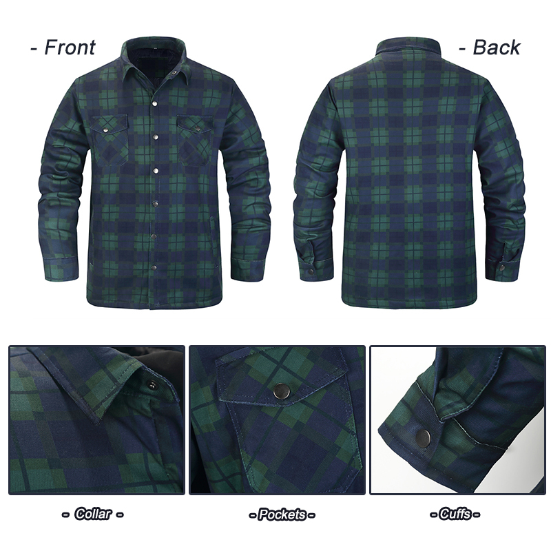 Winter Plaid Shirts For Mens T - Flannel Shirt Lined recension och pris