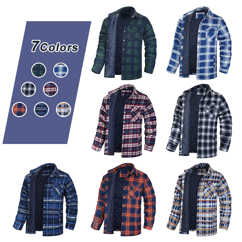 Winter Plaid Shirts For Mens T - Flannel Shirt Lined recension och pris
