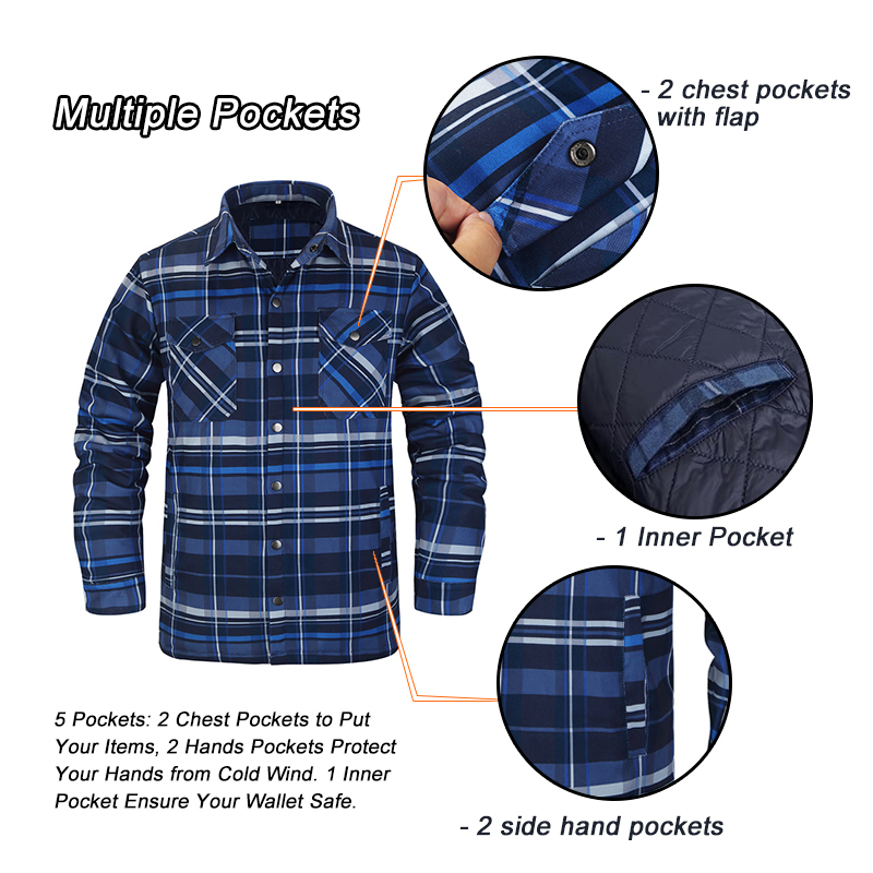 Winter Plaid Shirts For Mens T - Flannel Shirt Lined recension och pris