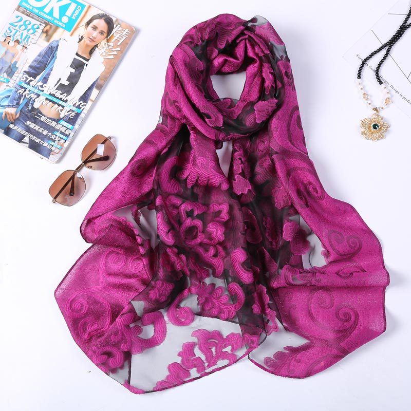 Hot Selling 180*70 Organza Sil - Shawl Wrap Winter recension och pris