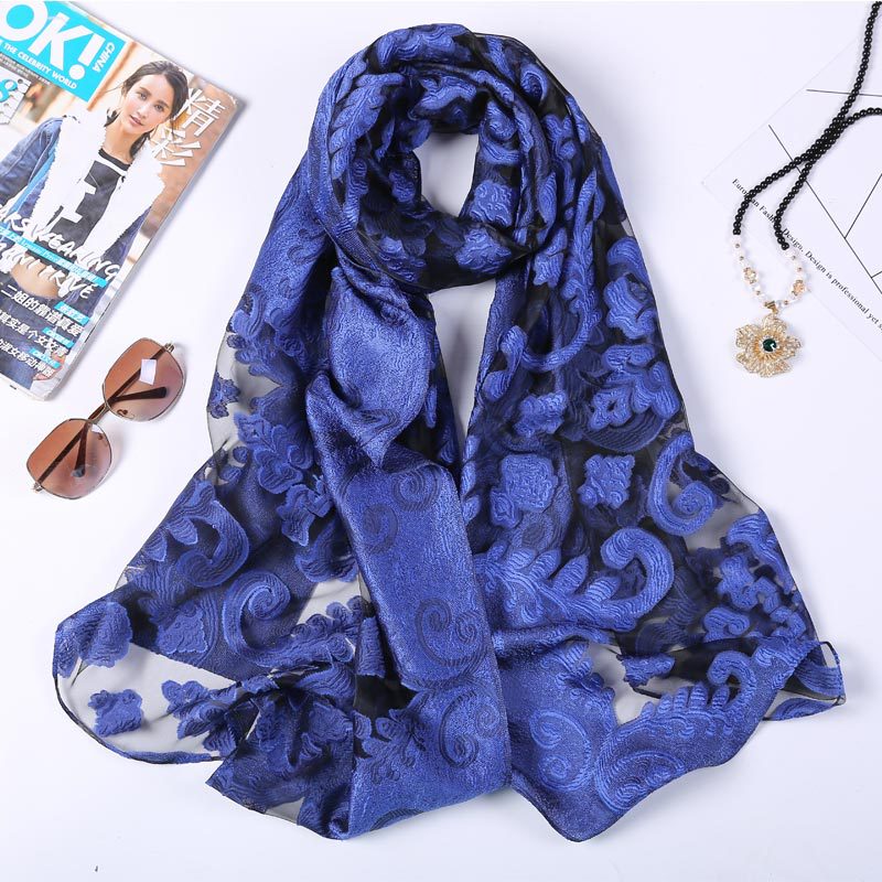Hot Selling 180*70 Organza Sil - Shawl Wrap Winter recension och pris