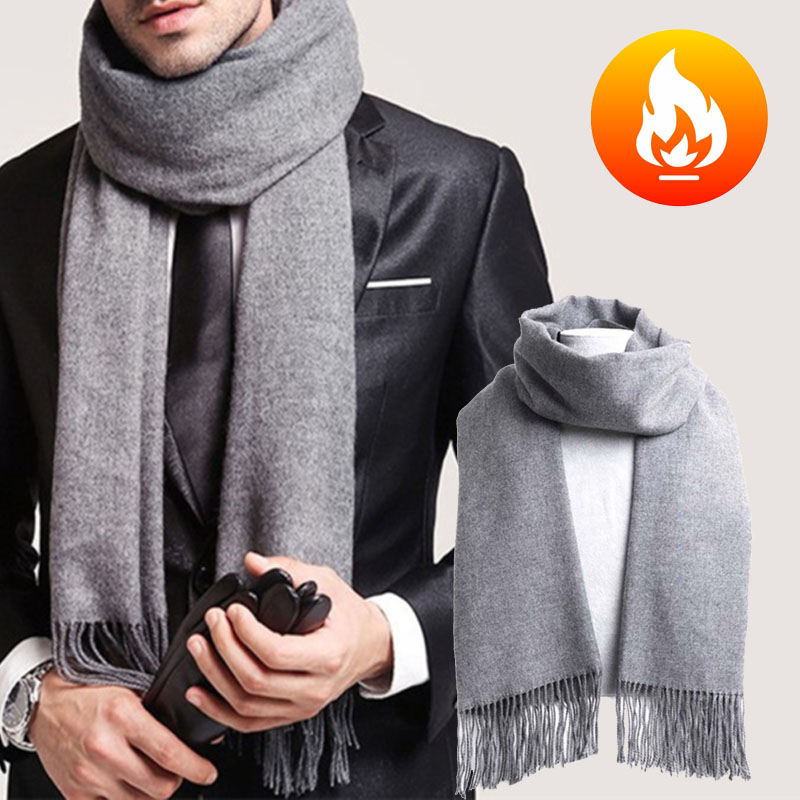 Autumn And Winter Solid Color  - Wool Scarf Men recension och pris