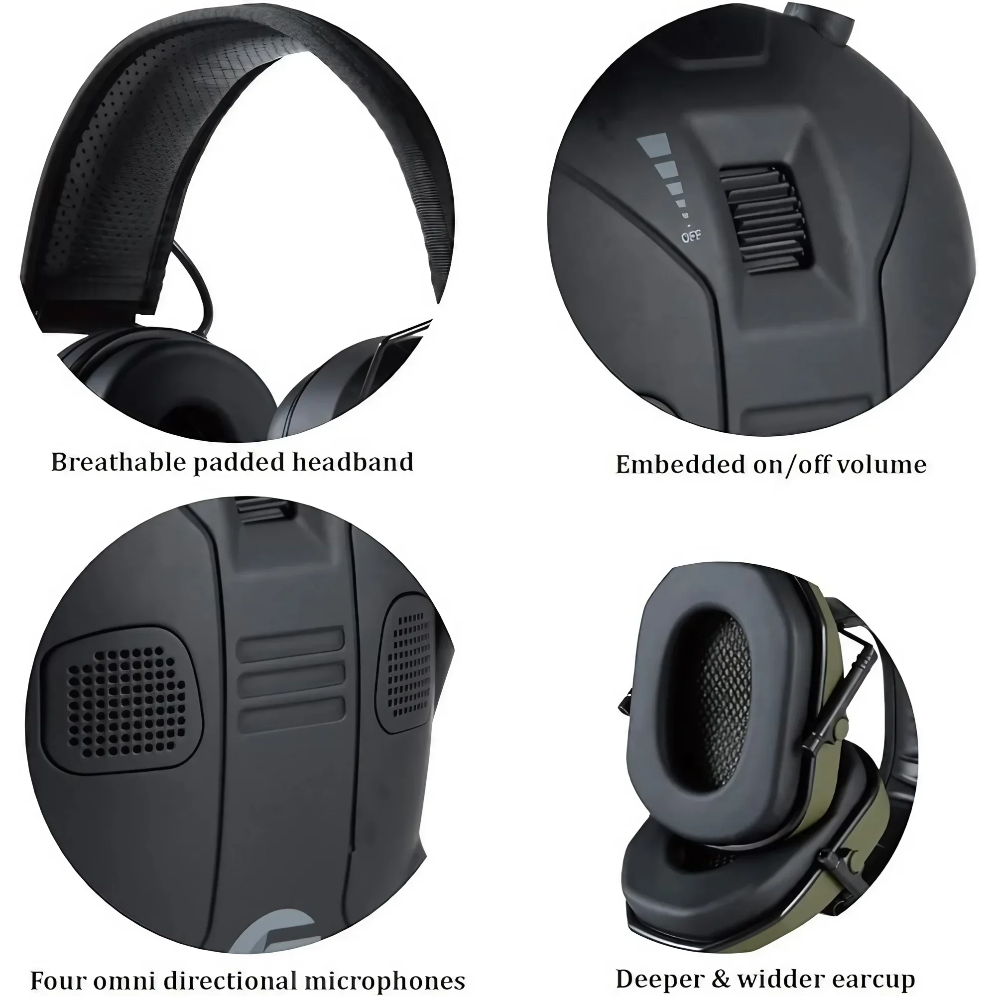 Tactical Foldable Earmuffs 360 - Earmuffs Foldable recension och pris