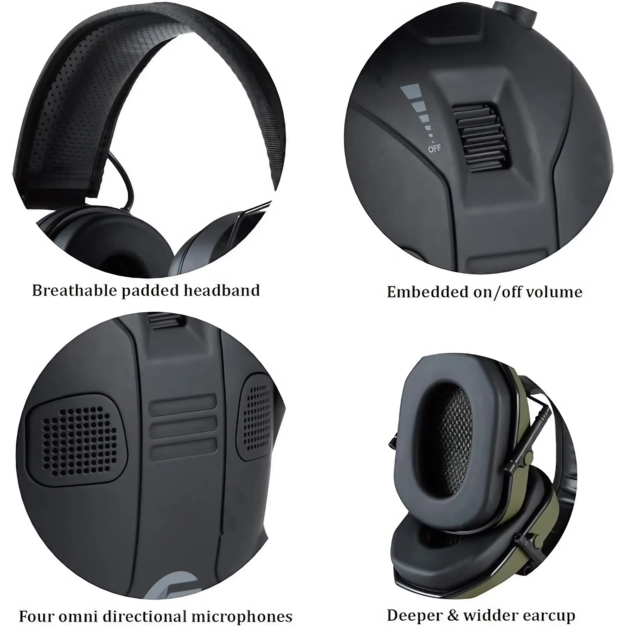 Foldable Tactical Shooting Ear - Earmuffs Foldable recension och pris