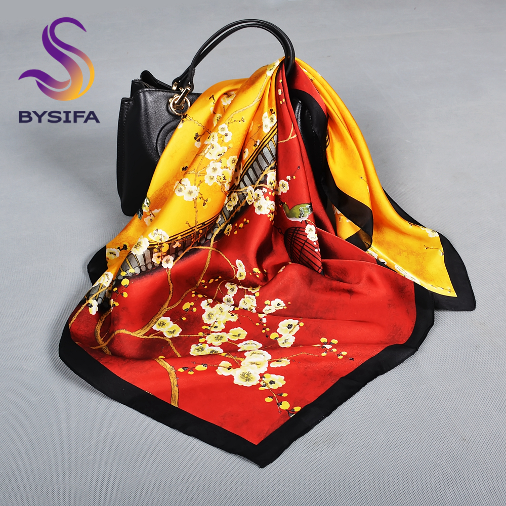 BYSIFA Letters Silk Scarf Shaw - Shawl Wrap Winter recension och pris