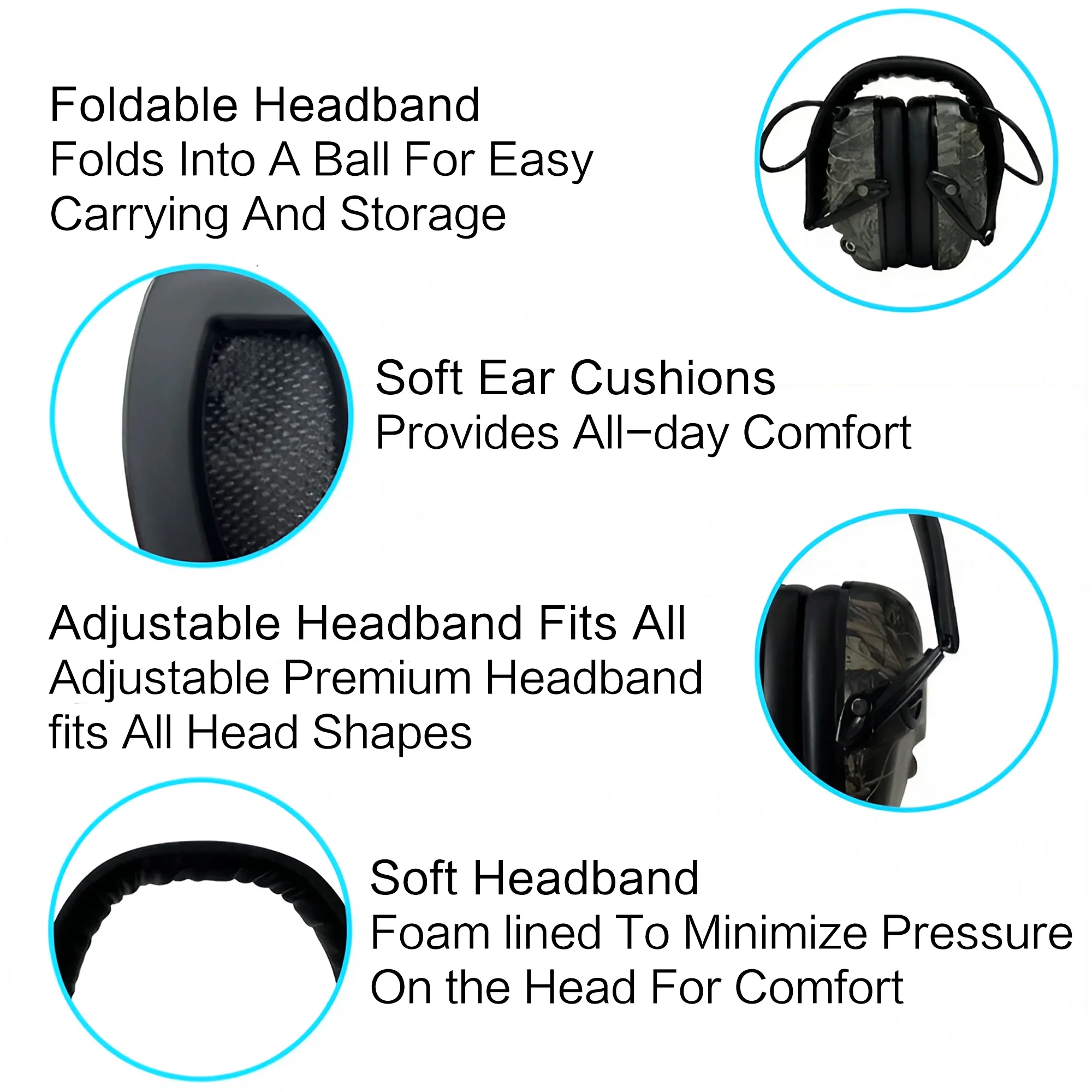Outdoor Tactical Electronic Ea - Earmuffs Foldable recension och pris