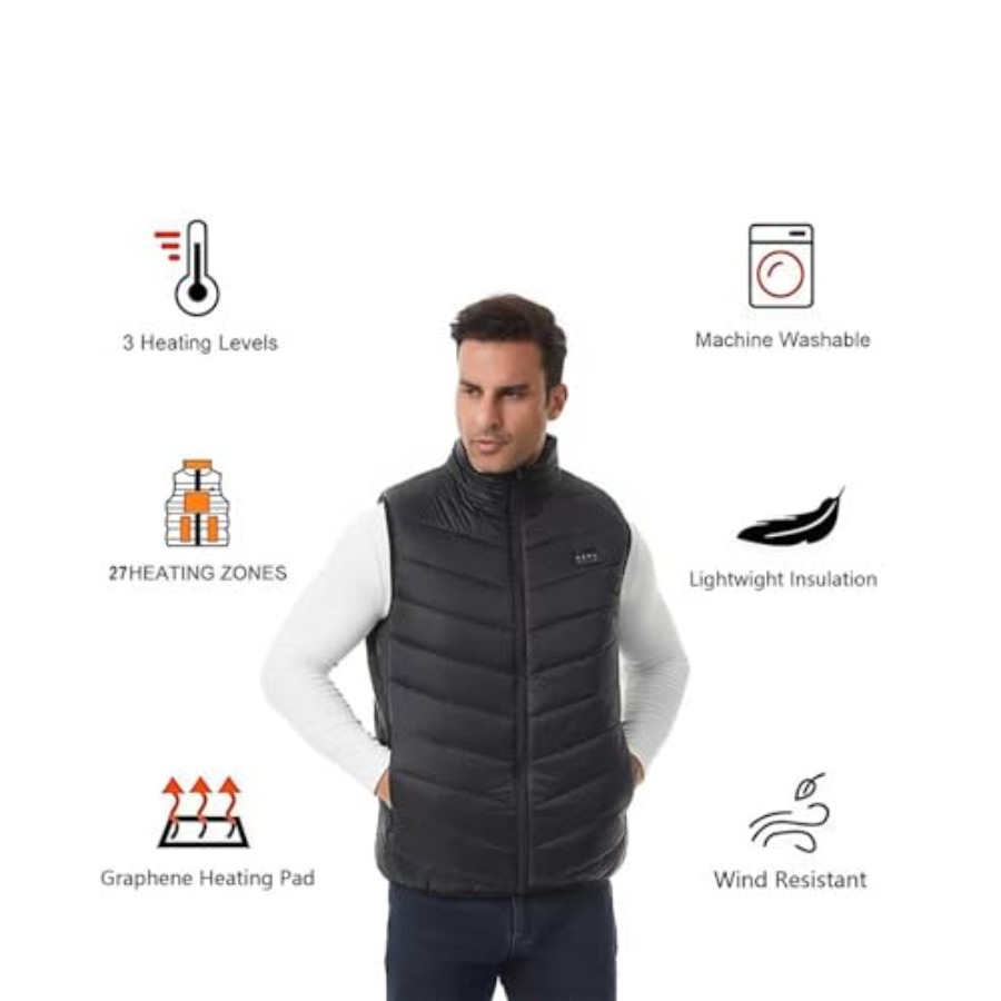 Heated Down Vest for and Wo wi - Heated Vest Battery recension och pris
