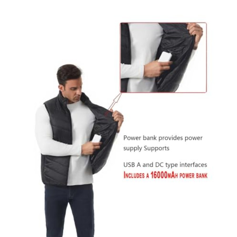 Heated Down Vest for and Wo wi - Heated Vest Battery recension och pris