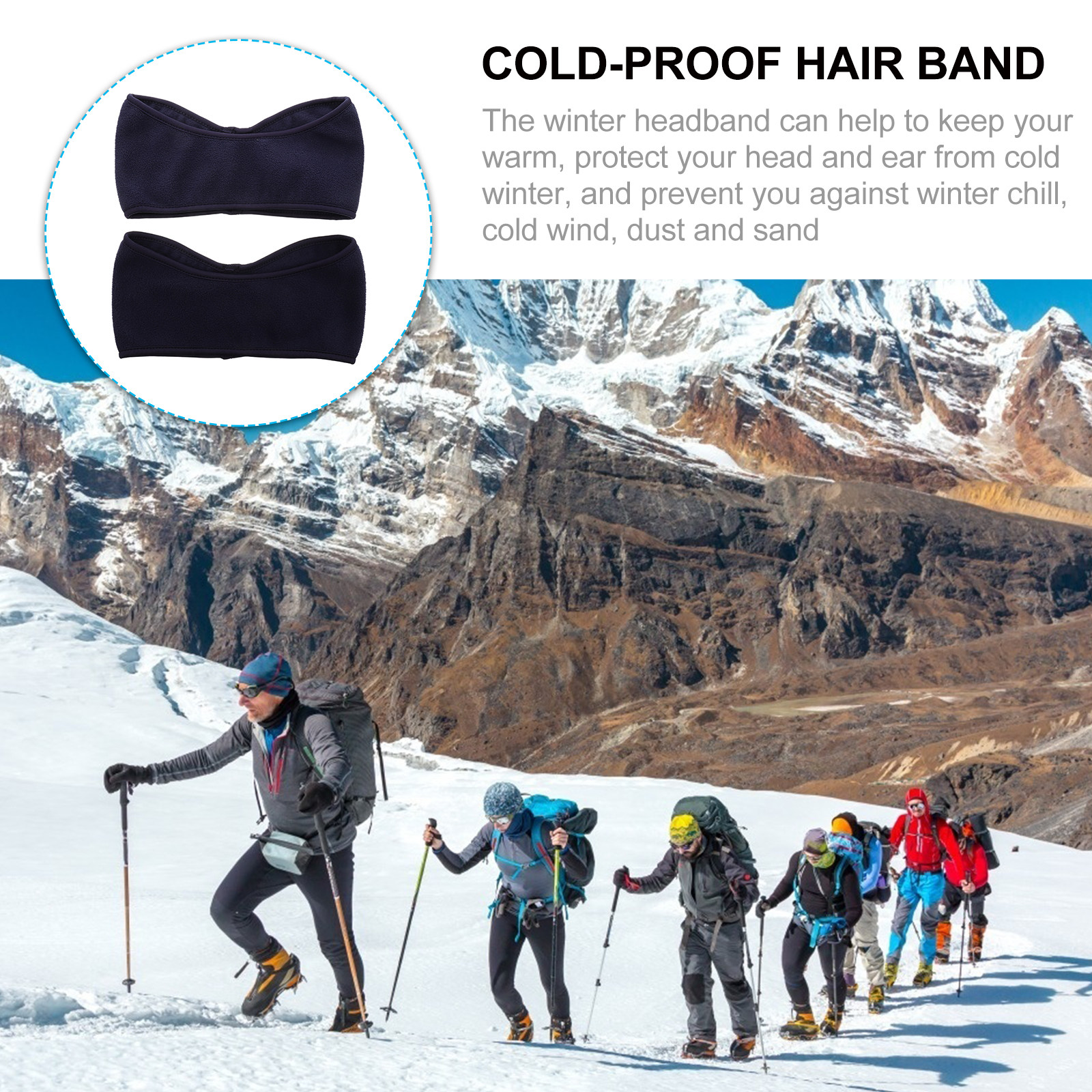 2Pcs Windproof Warm Headband P - Fleece Ear Warmer Band recension och pris