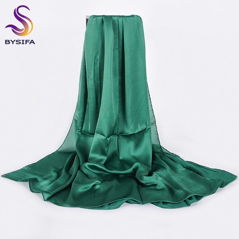 [BYSIFA] Solid Color Silk Scar - Shawl Wrap Winter recension och pris