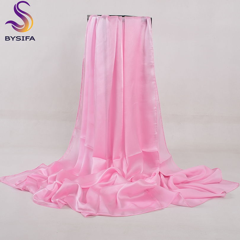 [BYSIFA] Solid Color Silk Scar - Shawl Wrap Winter recension och pris