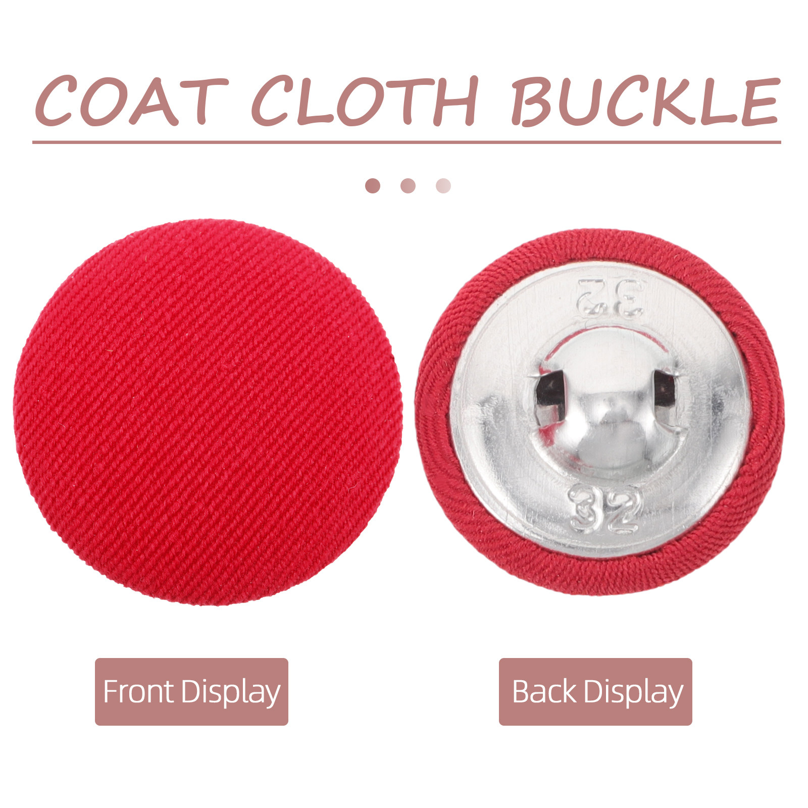 20Pcs Round Cloth Covered Butt - Wool Coat Peacoat recension och pris