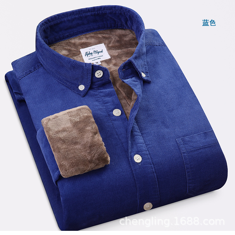 Corduroy Warm Shirts Cotton Pl - Flannel Shirt Lined recension och pris