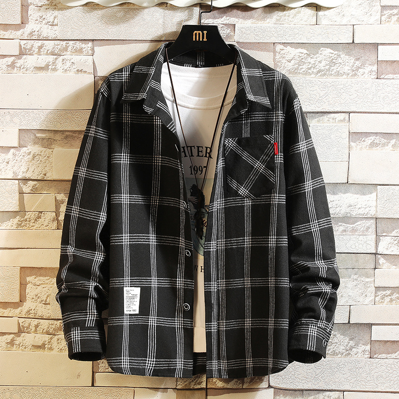2025 Summer Men's Plaid Shirt  - Flannel Shirt Lined recension och pris