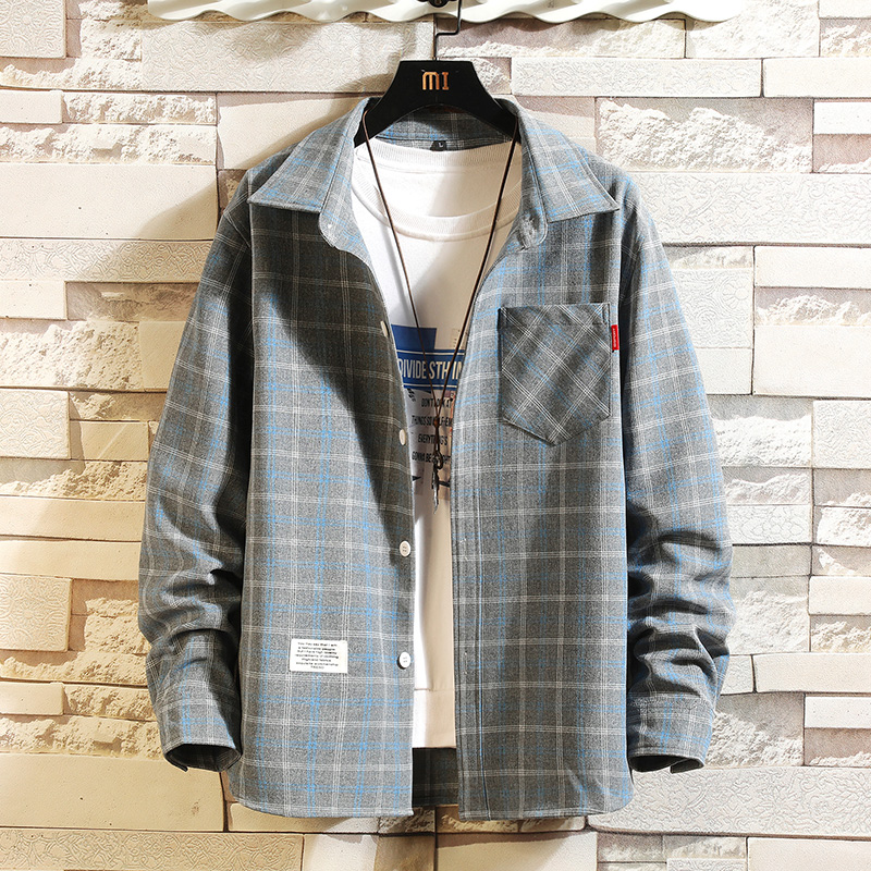 2025 Summer Men's Plaid Shirt  - Flannel Shirt Lined recension och pris