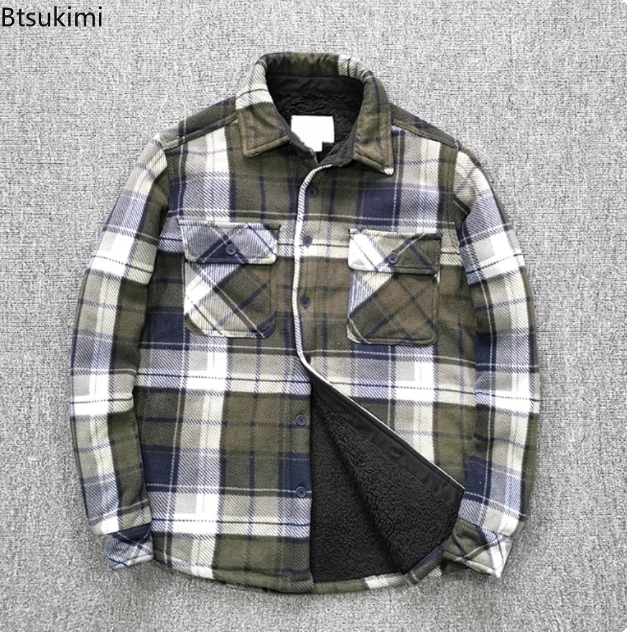 Mens Winter Fleece Linend Warm - Flannel Shirt Lined recension och pris