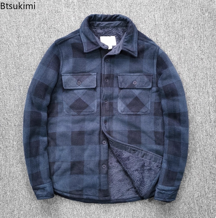 Mens Winter Fleece Linend Warm - Flannel Shirt Lined recension och pris