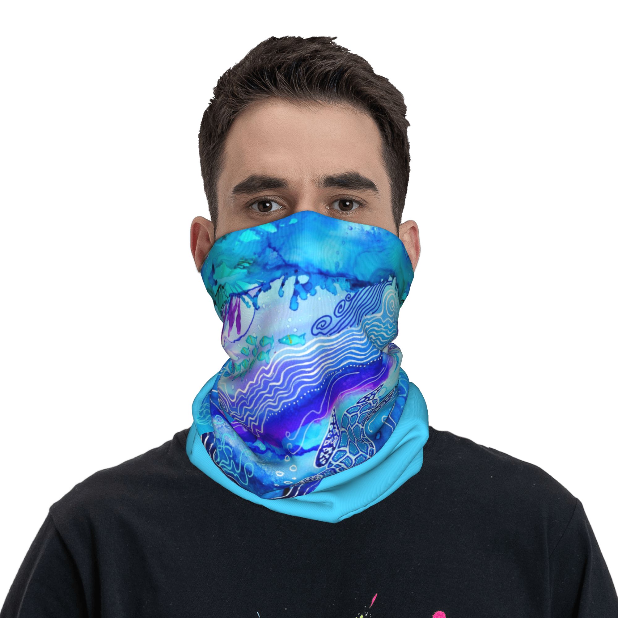 Custom Ocean Turtle Dive Winte - Neck Gaiter Fleece recension och pris