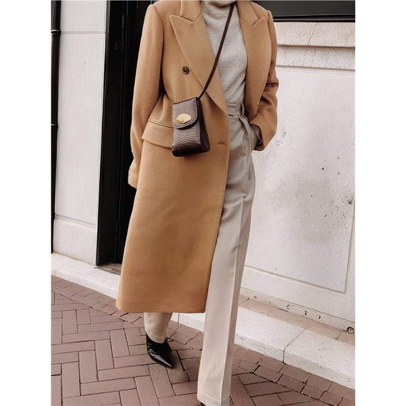 A24F-Womens Long Wool Coats Fa - Wool Coat Peacoat recension och pris
