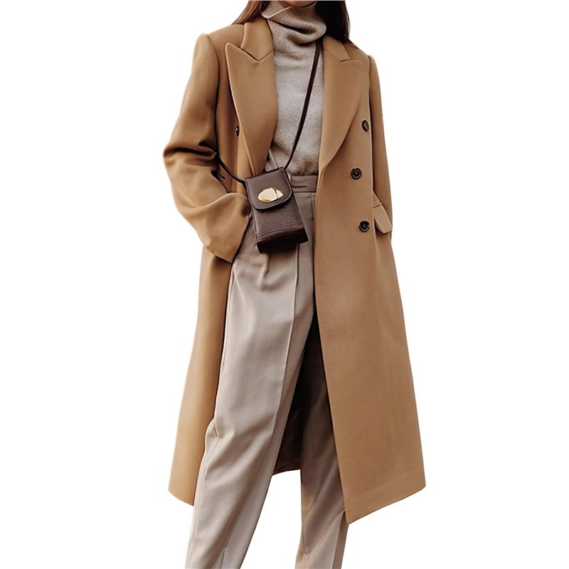 A24F-Womens Long Wool Coats Fa - Wool Coat Peacoat recension och pris