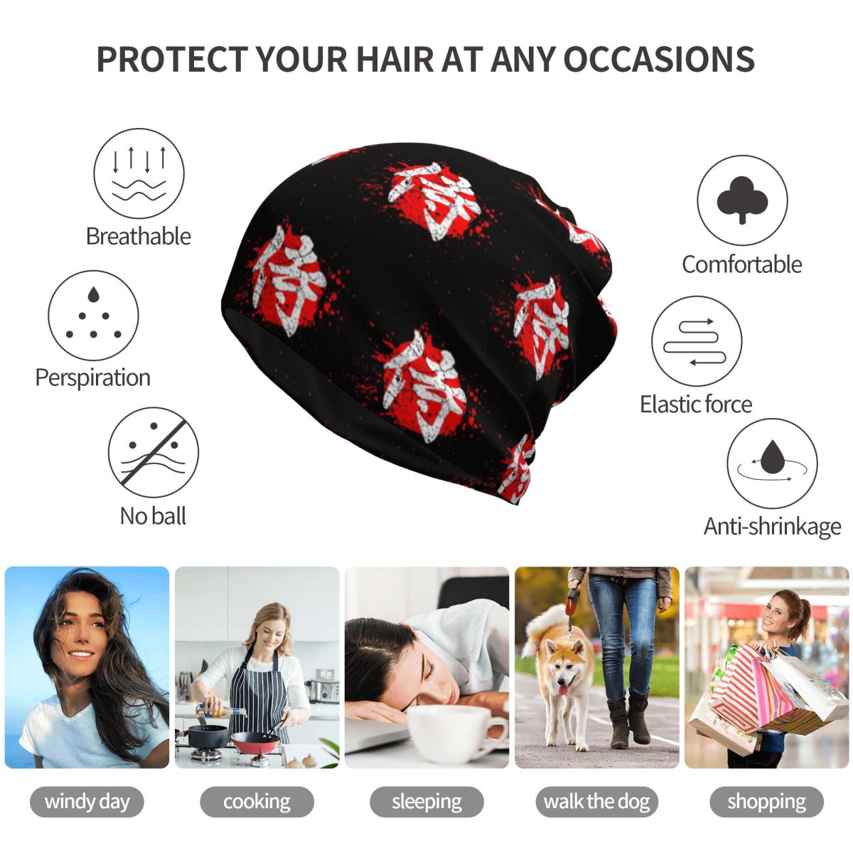 Japanese Bushido Samurai Chara - Knit Beanie Hat Warm recension och pris