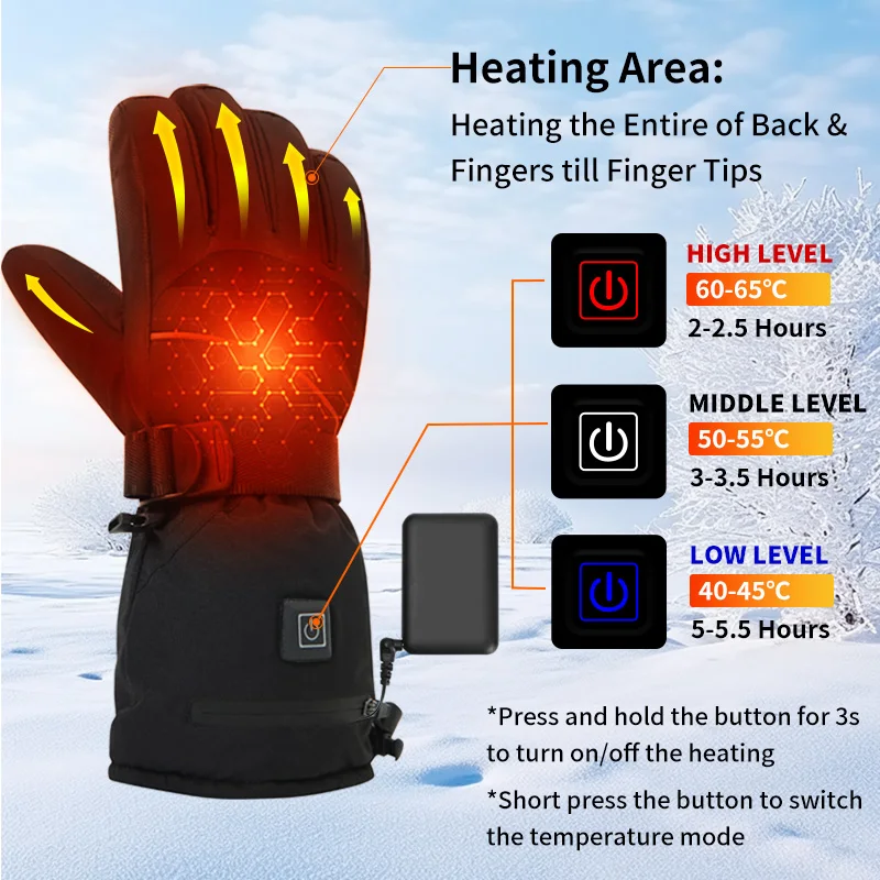USB Rechargeable Heated Motorc - Touch Screen Gloves recension och pris