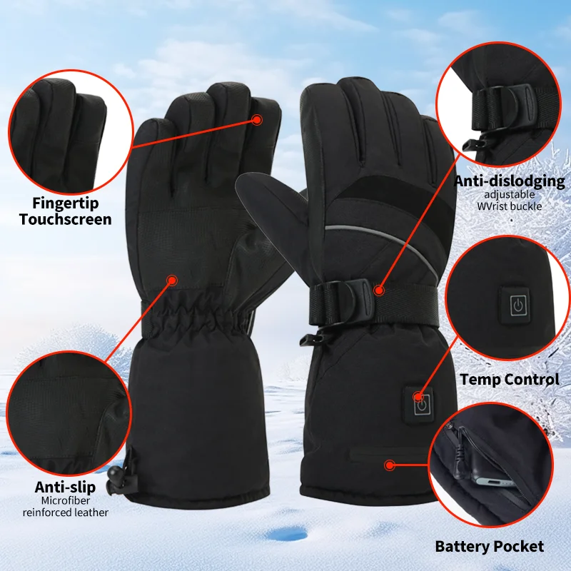 USB Rechargeable Heated Motorc - Touch Screen Gloves recension och pris